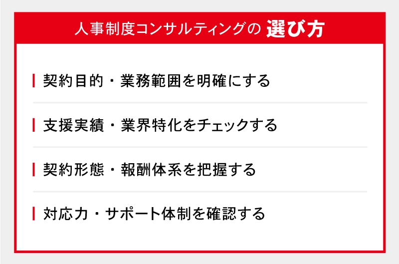 人事制度コンサルティングの選び方