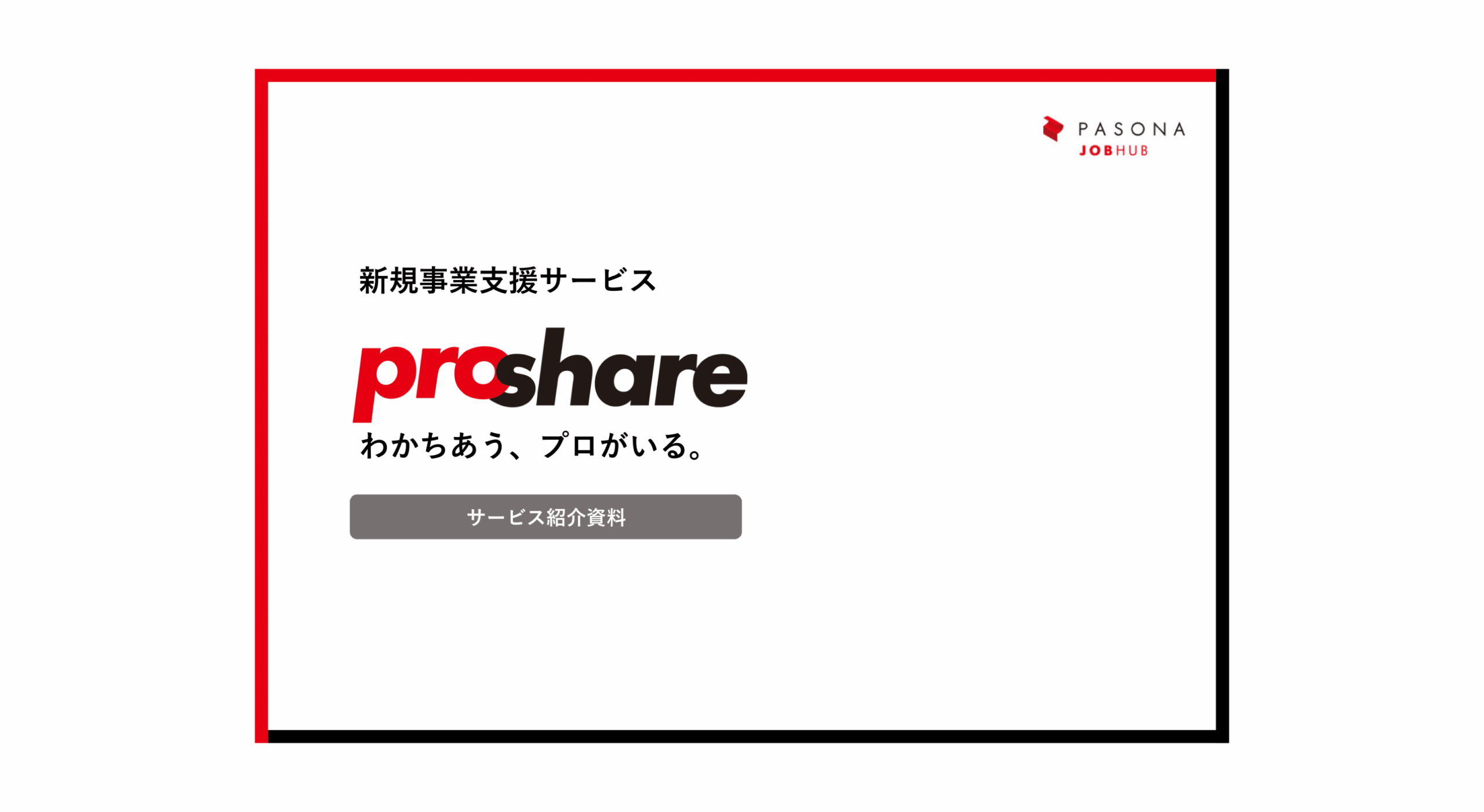 ProShare（プロシェア）新規事業支援サービス資料
