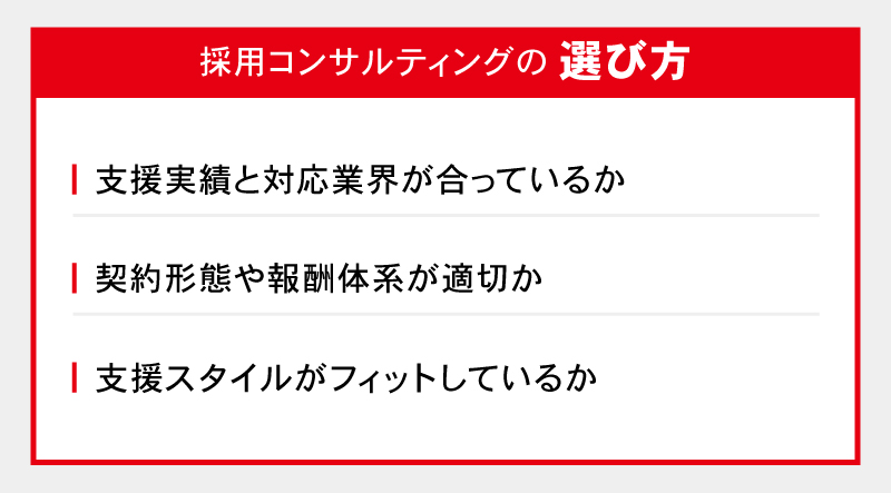 採用コンサルティングの選び方