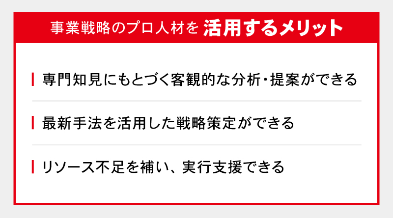 事業戦略のプロ人材を活用するメリット