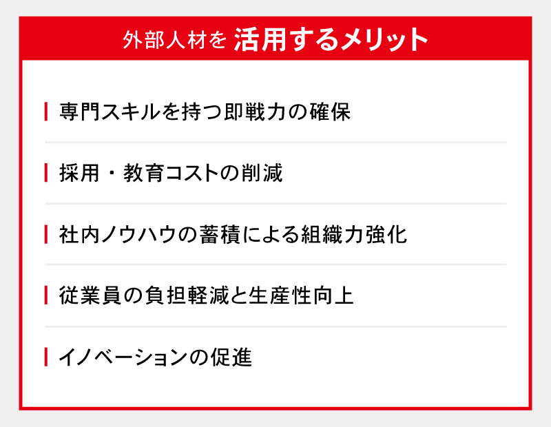 外部人材を活用するメリット