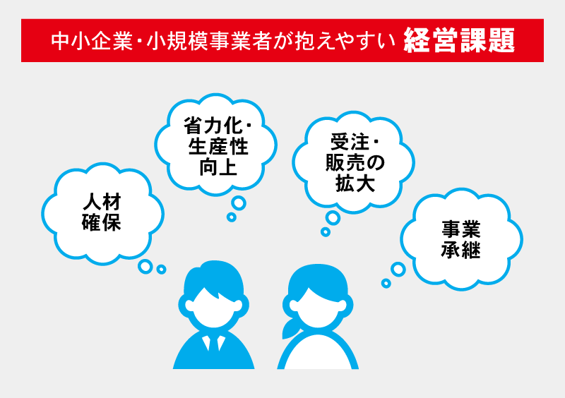 中小企業・小規模事業者が抱えやすい経営課題